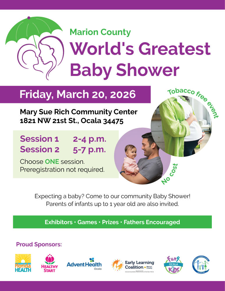 World's Greatest Baby Shower 2026 flyer. Click on the image or link below to open a PDF in a new window.